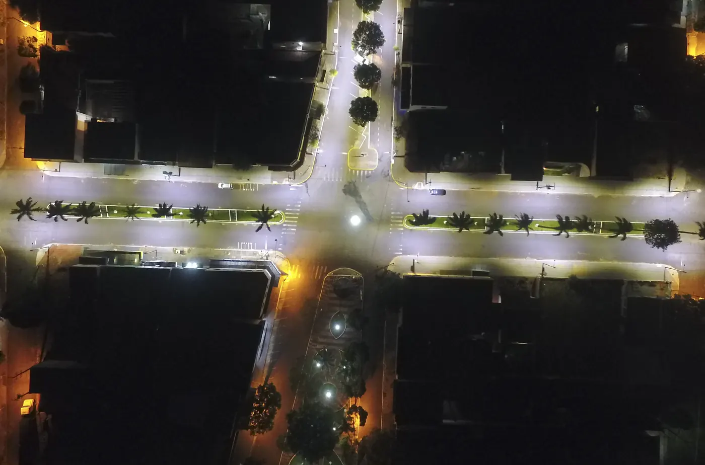 Iluminação pública LED em Nova Londrina (PR) — foto aérea 6 de 7