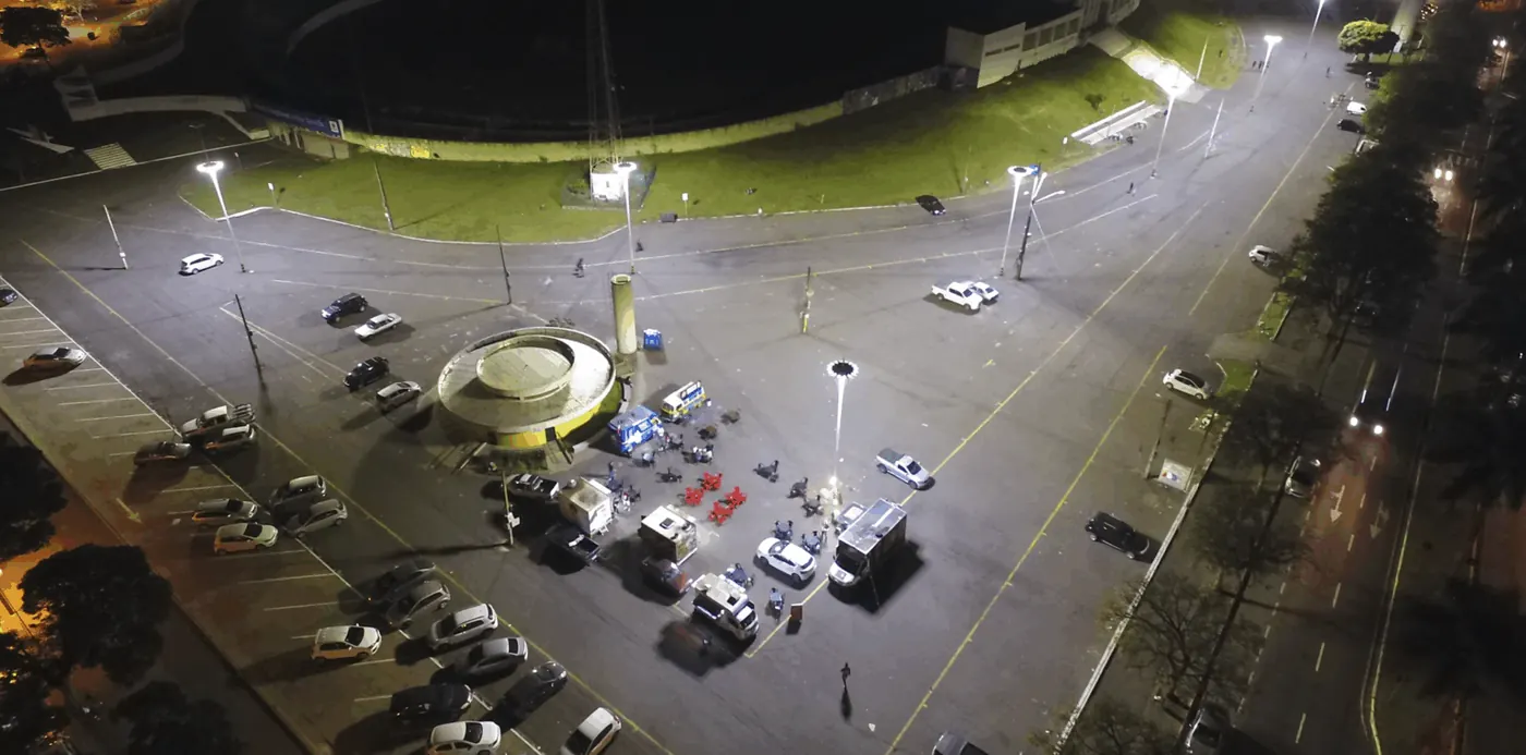 Estádio Regional Willie Davids: iluminação LED em Maringá (PR) — foto aérea 2 de 4