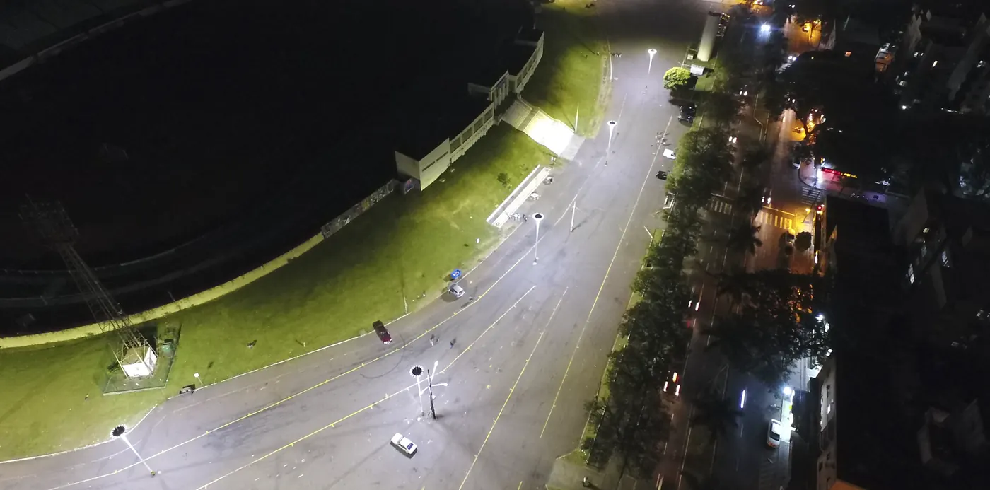 Estádio Regional Willie Davids: iluminação LED em Maringá (PR) — foto aérea 4 de 4