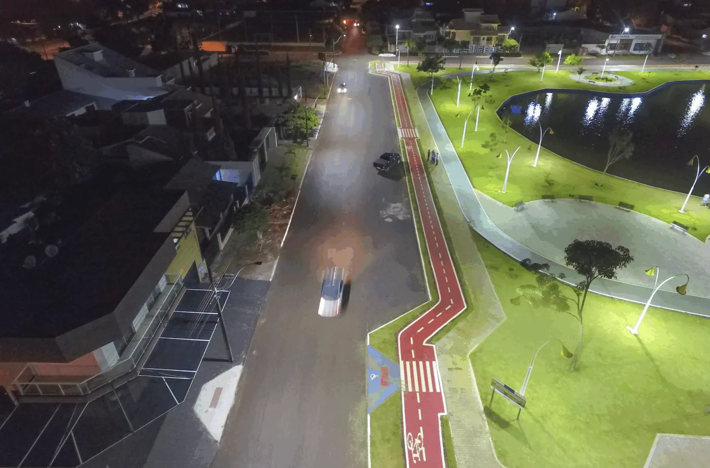 Iluminação pública LED em Campina Grande — foto aérea 2 de 10