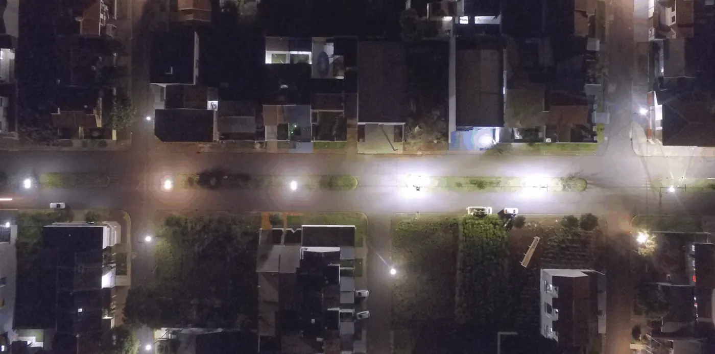 Iluminação pública LED em Campo Mourão (PR) — foto aérea 4 de 4