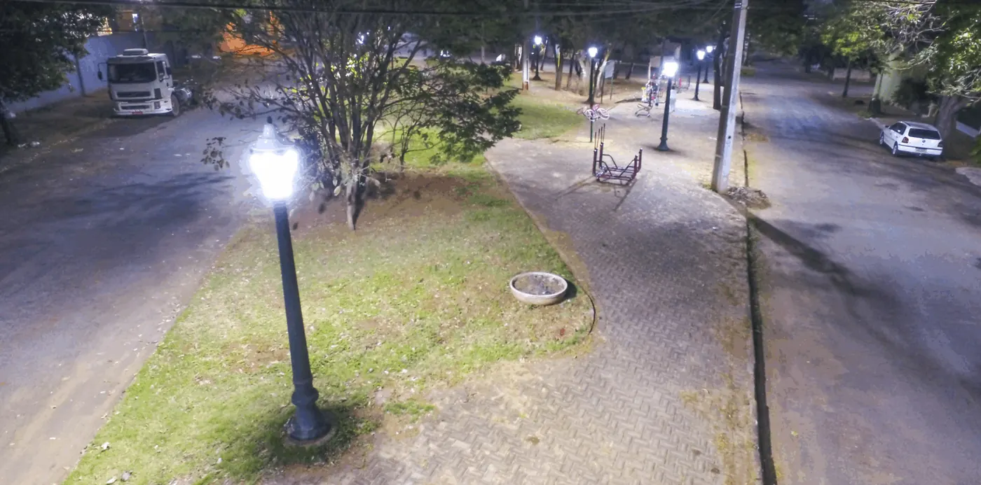 Iluminação pública LED em Colorado (PR) — foto aérea 2 de 9