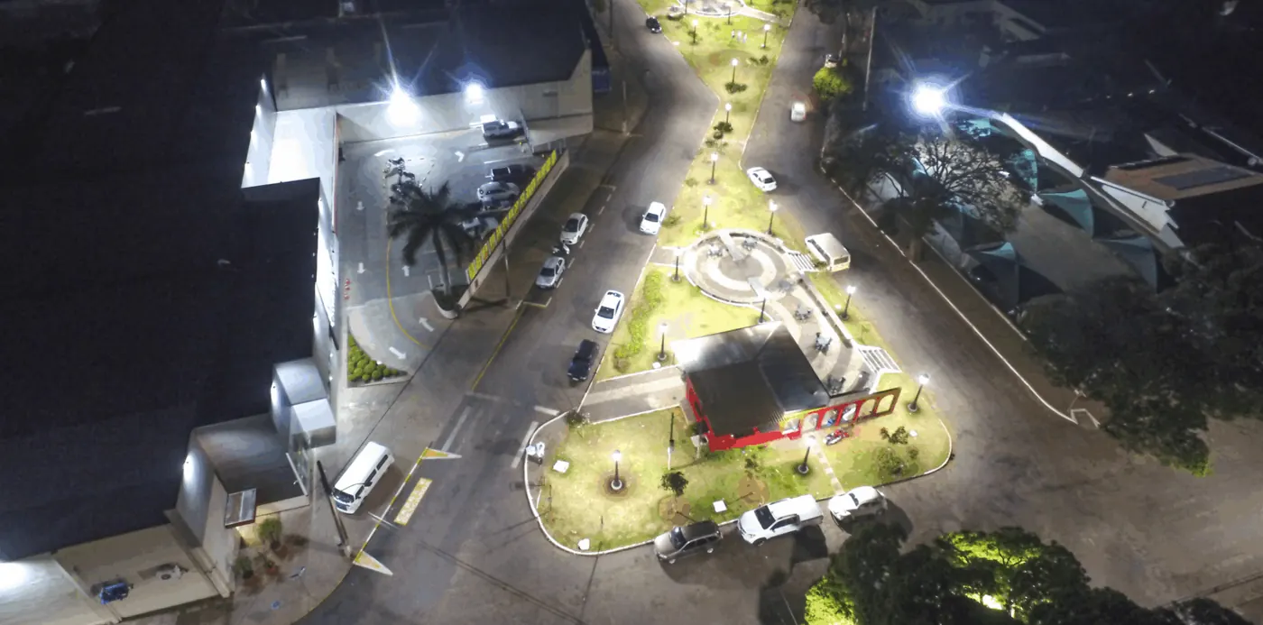 Iluminação pública LED em Colorado (PR) — foto aérea 7 de 9