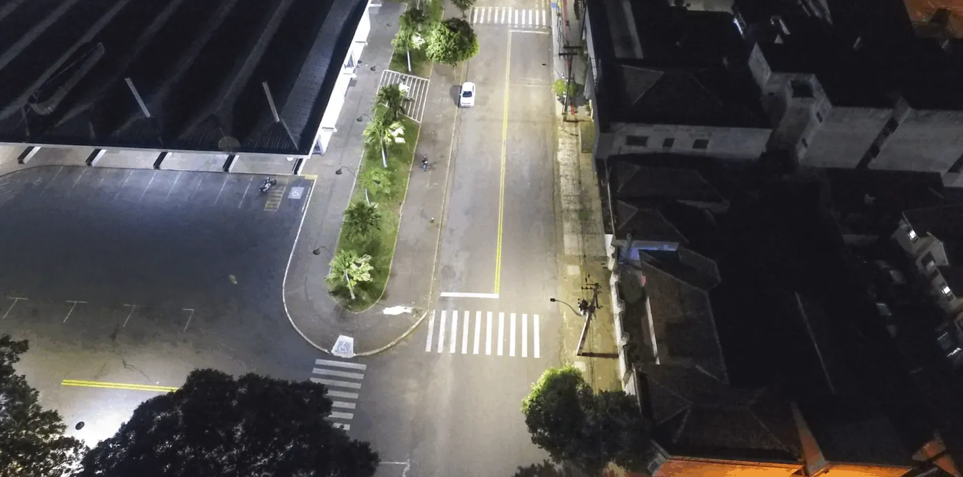 Iluminação pública LED em Goioerê (PR) — foto aérea 4 de 8