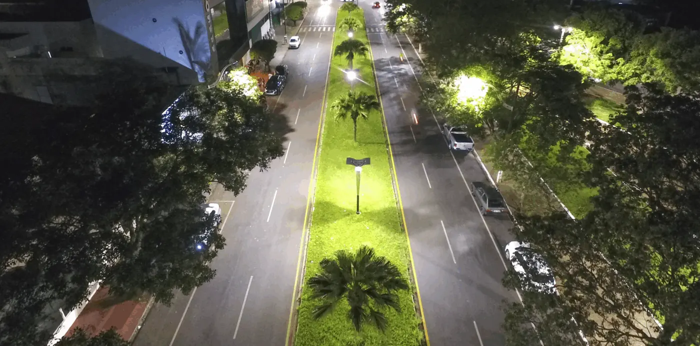 Iluminação pública LED em Goioerê (PR) — foto aérea 5 de 8