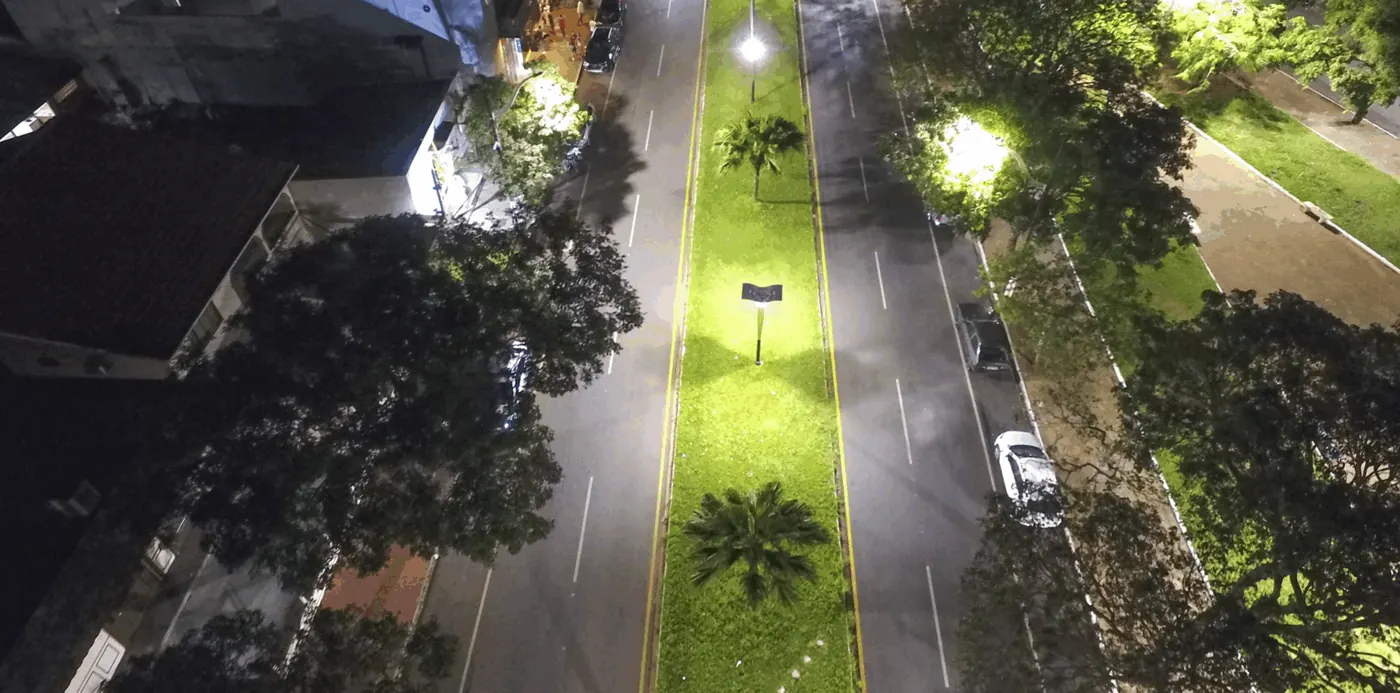 Iluminação pública LED em Goioerê (PR) — foto aérea 6 de 8