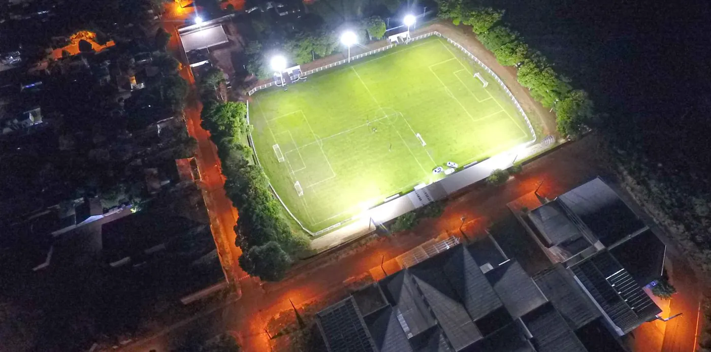 Iluminação pública LED em Indianópolis (PR) — foto aérea 3 de 4