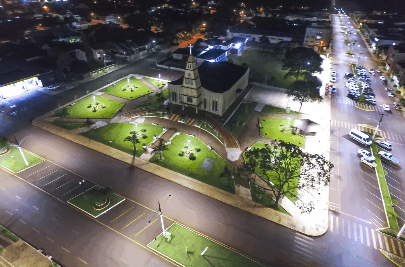 Iluminação pública LED em Juranda (PR) — foto aérea 2 de 6
