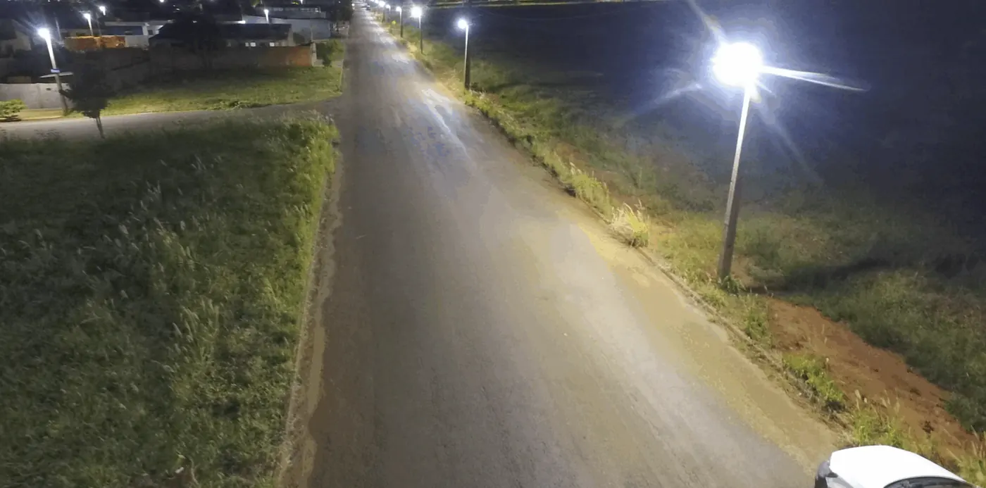 Iluminação pública LED em Santa Fé (PR) — foto aérea 4 de 7