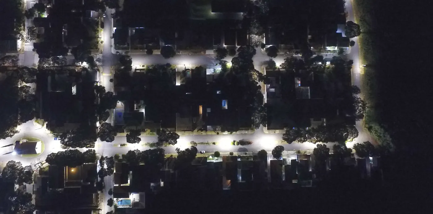 Iluminação pública LED em Santa Fé (PR) — foto aérea 6 de 7