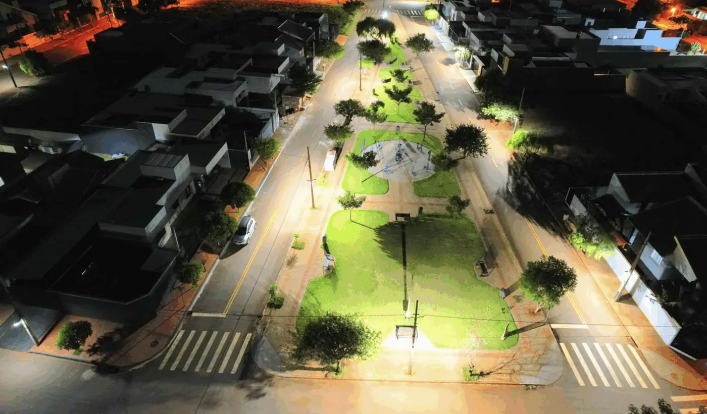 Iluminação pública LED em São Jorge do Ivaí (PR) — foto aérea 4 de 4