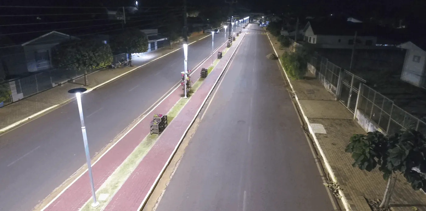 Iluminação pública LED em São Manoel do Paraná (PR) — foto aérea 3 de 9