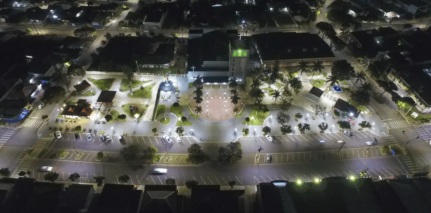 Iluminação pública LED em Terra Boa (PR) — foto aérea 12 de 28