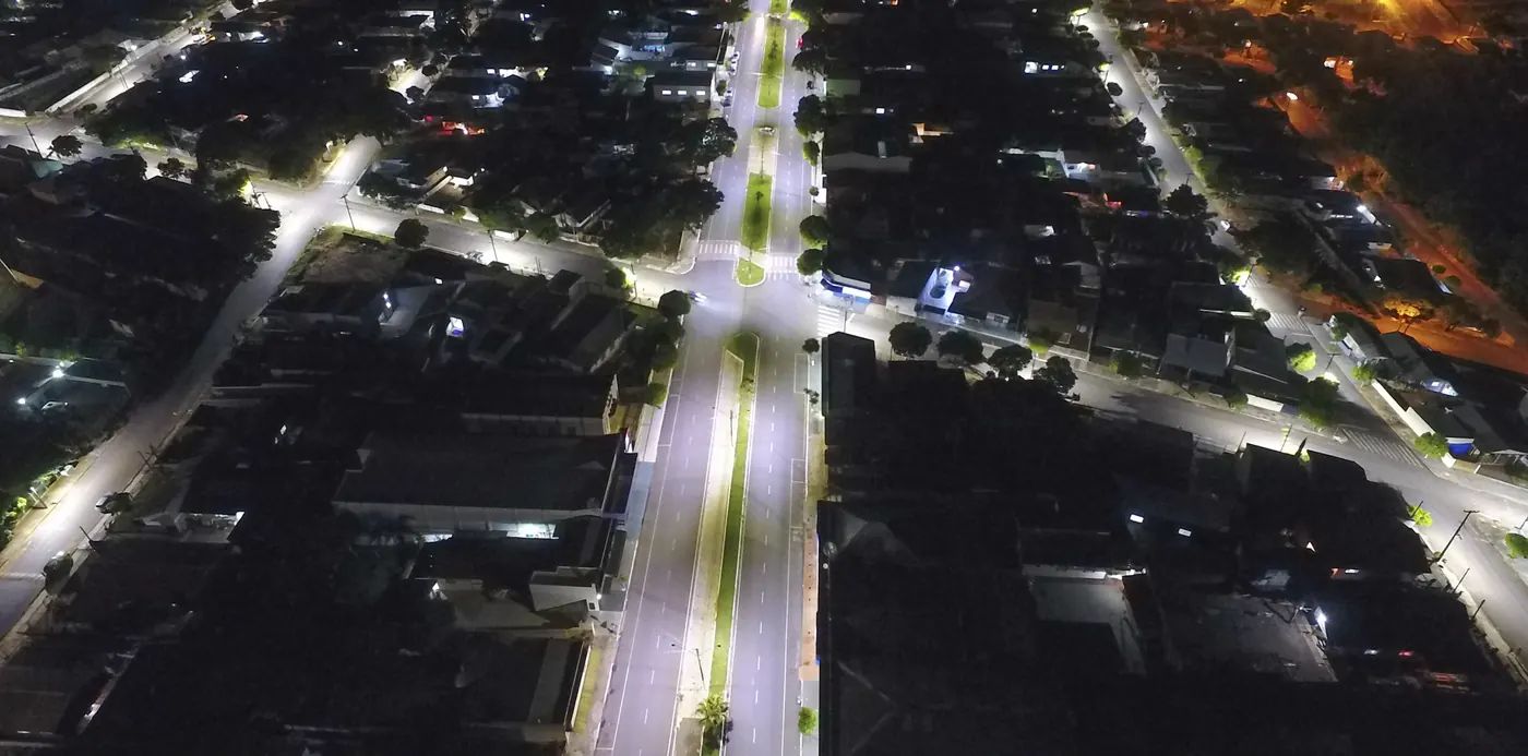 Iluminação pública LED em Terra Boa (PR) — foto aérea 20 de 28