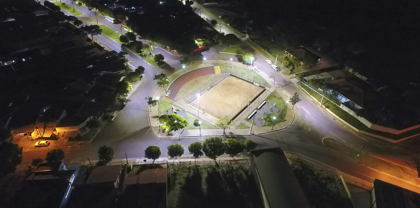 Iluminação pública LED em Terra Boa (PR) — foto aérea 25 de 28