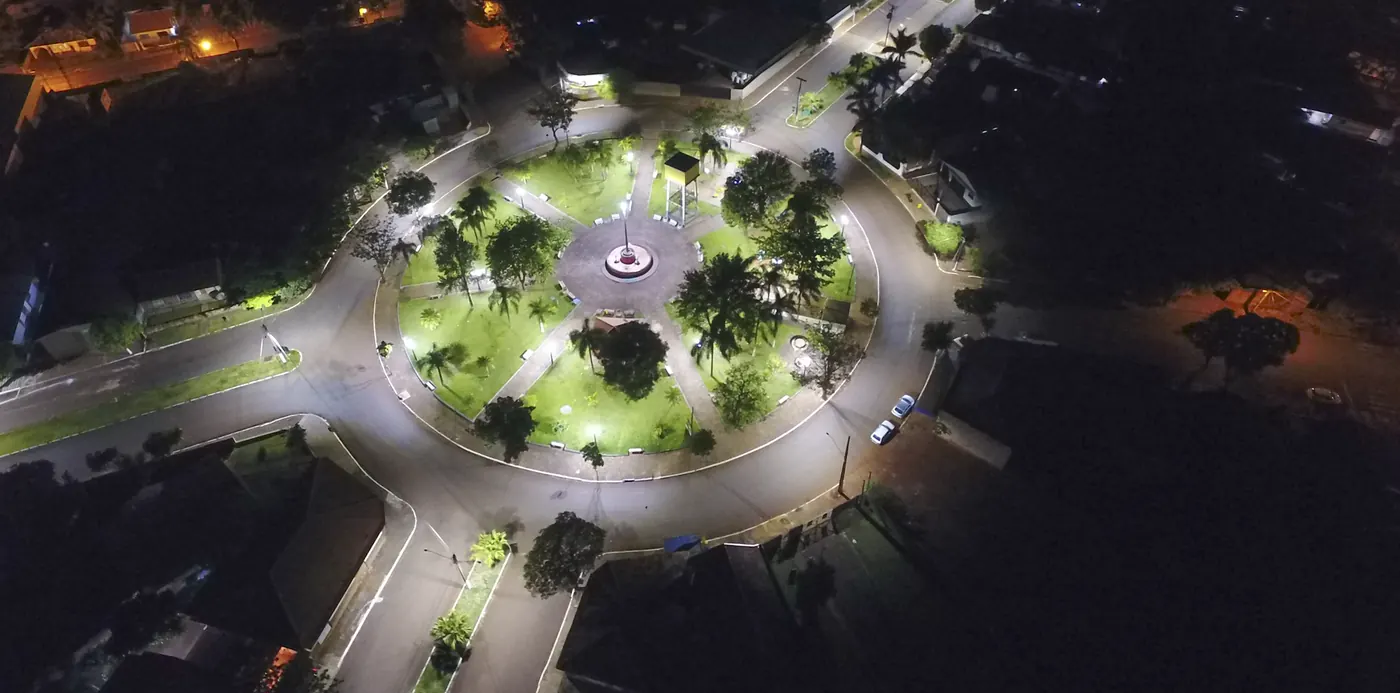Iluminação pública LED em Terra Boa (PR) — foto aérea 26 de 28